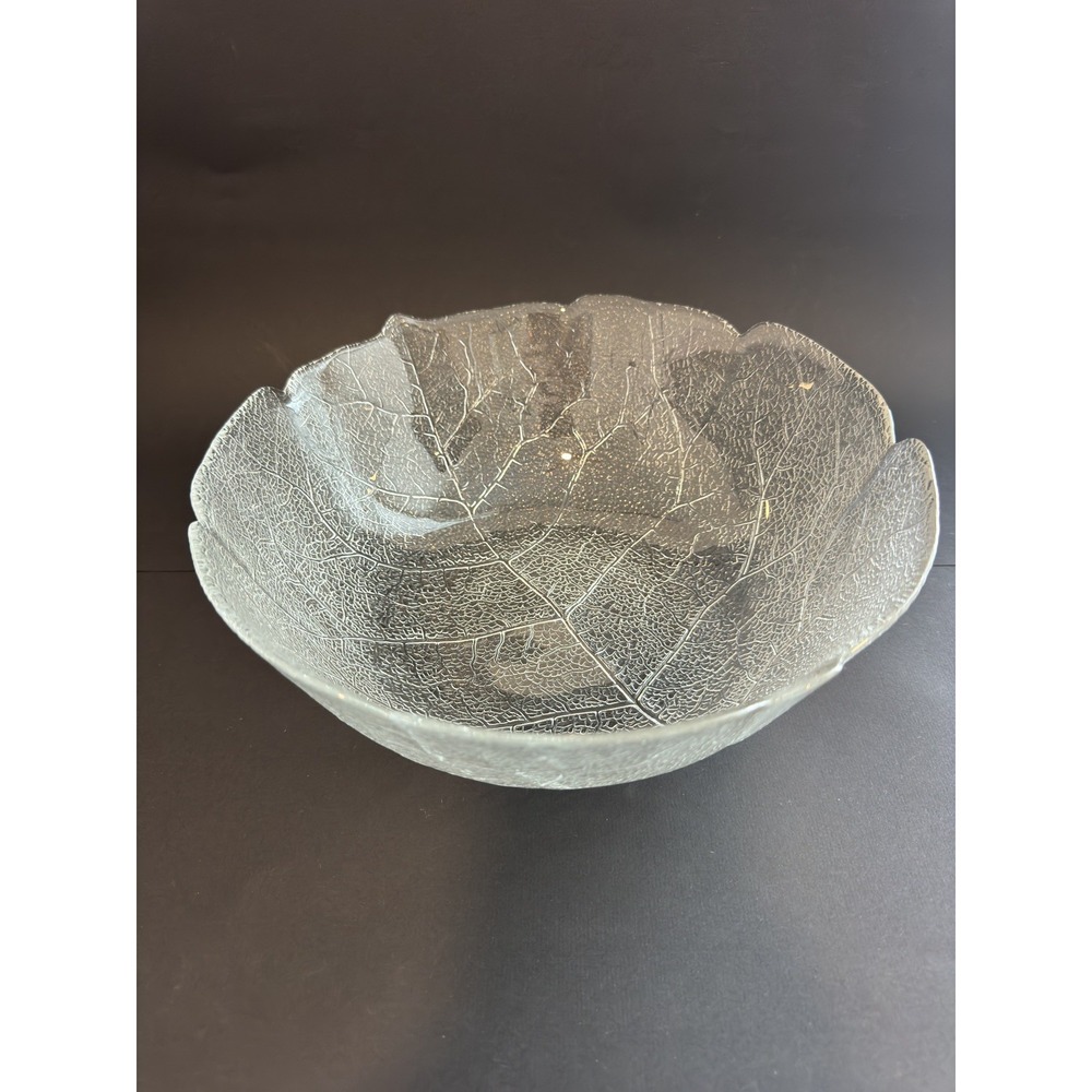Glass Bowl, Vintage Aspen Leaves